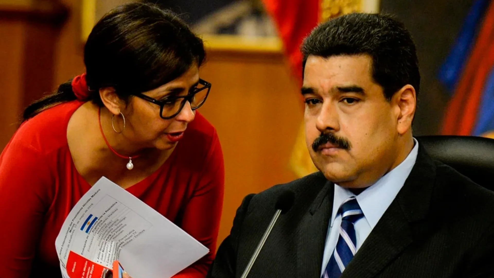 Delcy y Nicolás Maduro