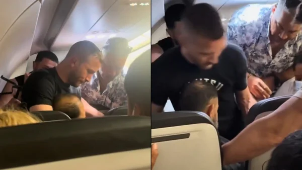 VIDEO| Pasajero intentó abrir la puerta de un avión y desató el pánico