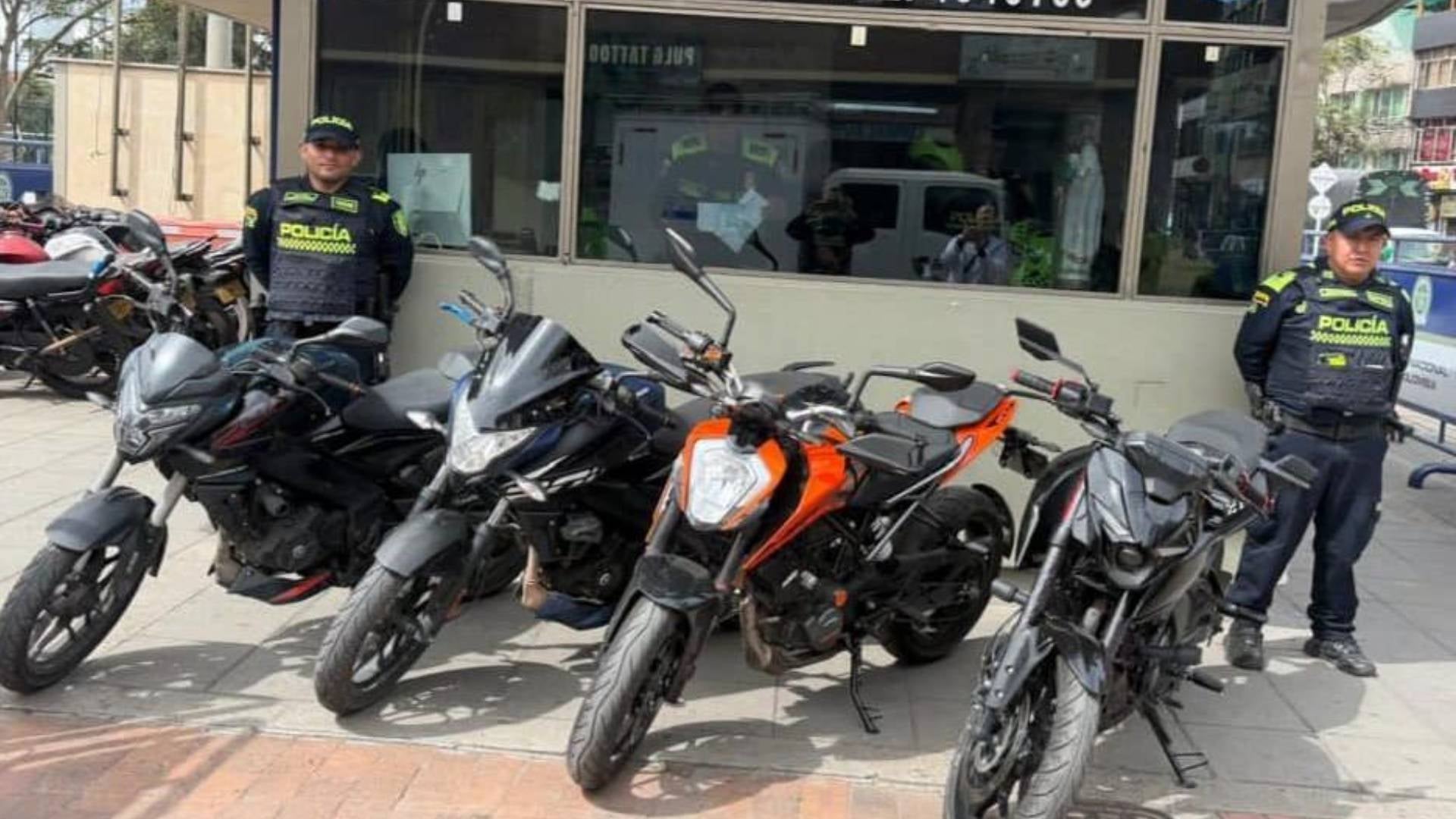 Motos robadas recuperadas en Bogotá