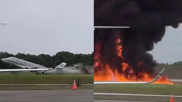 VIDEO I Jet privado que explotó al aterrizar en República Dominicana dejó dos muertos VIDEO I Jet privado que explotó al aterrizar en República Dominicana dejó dos muertos