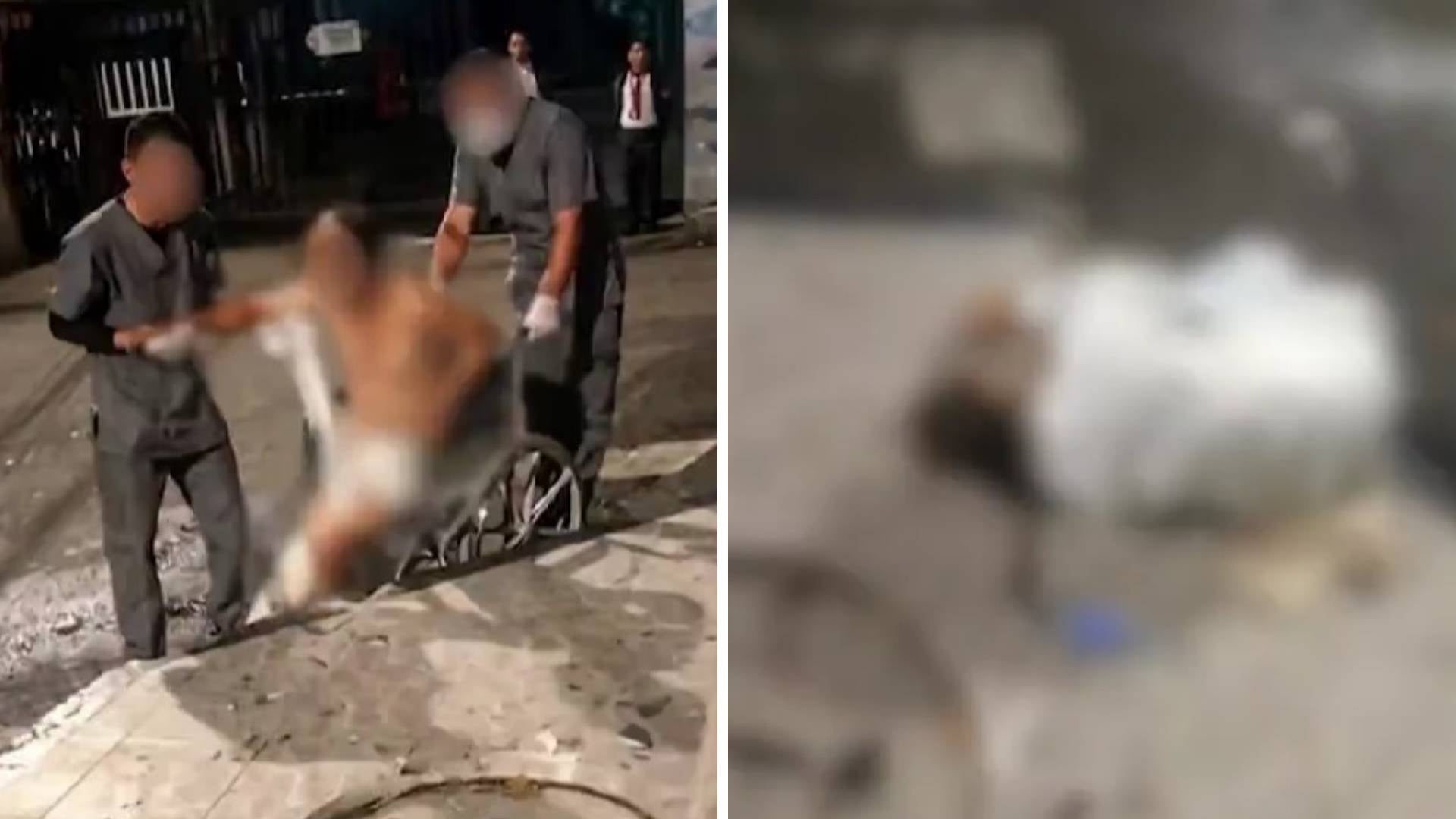 Paciente abandonado en la calle en Medellín