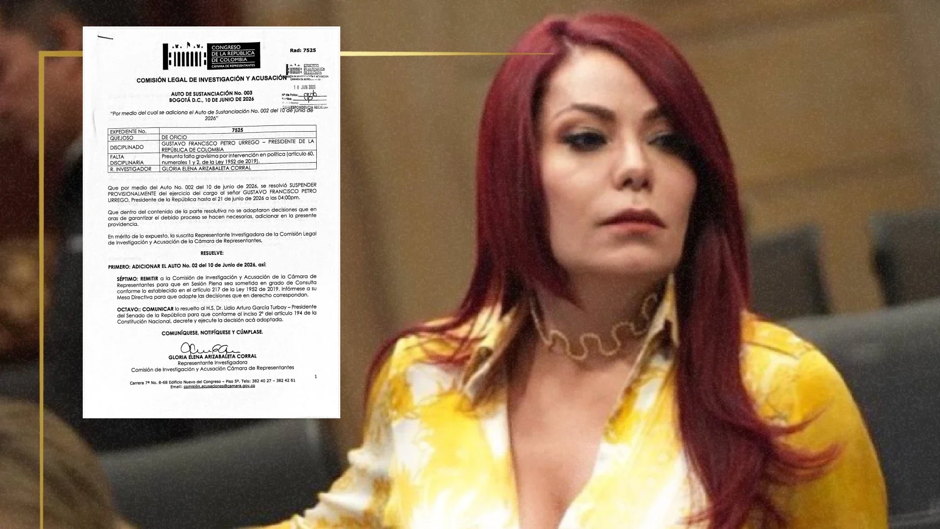 Representante Gloria Arizabaleta.
