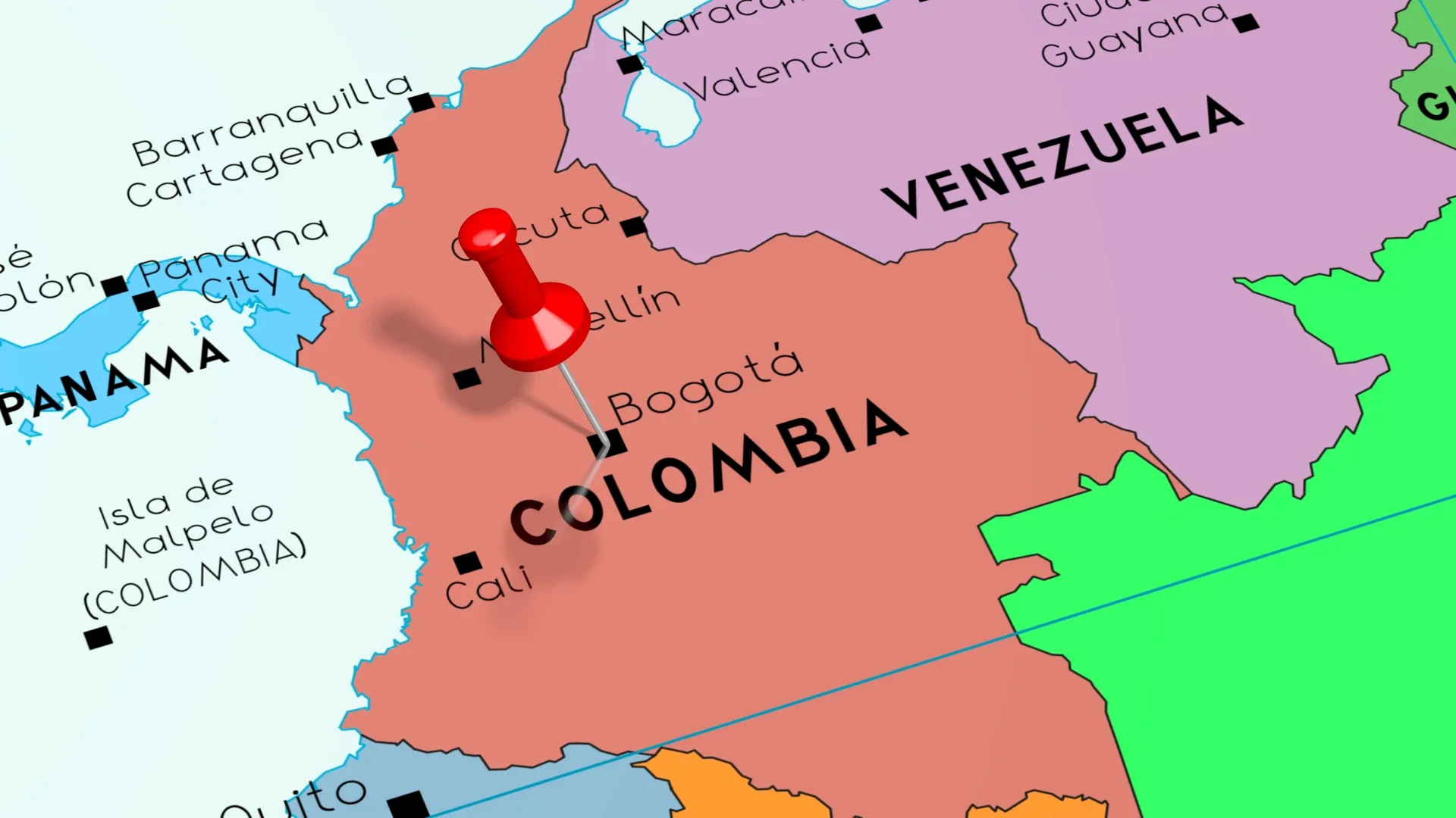 Mapa de Colombia.