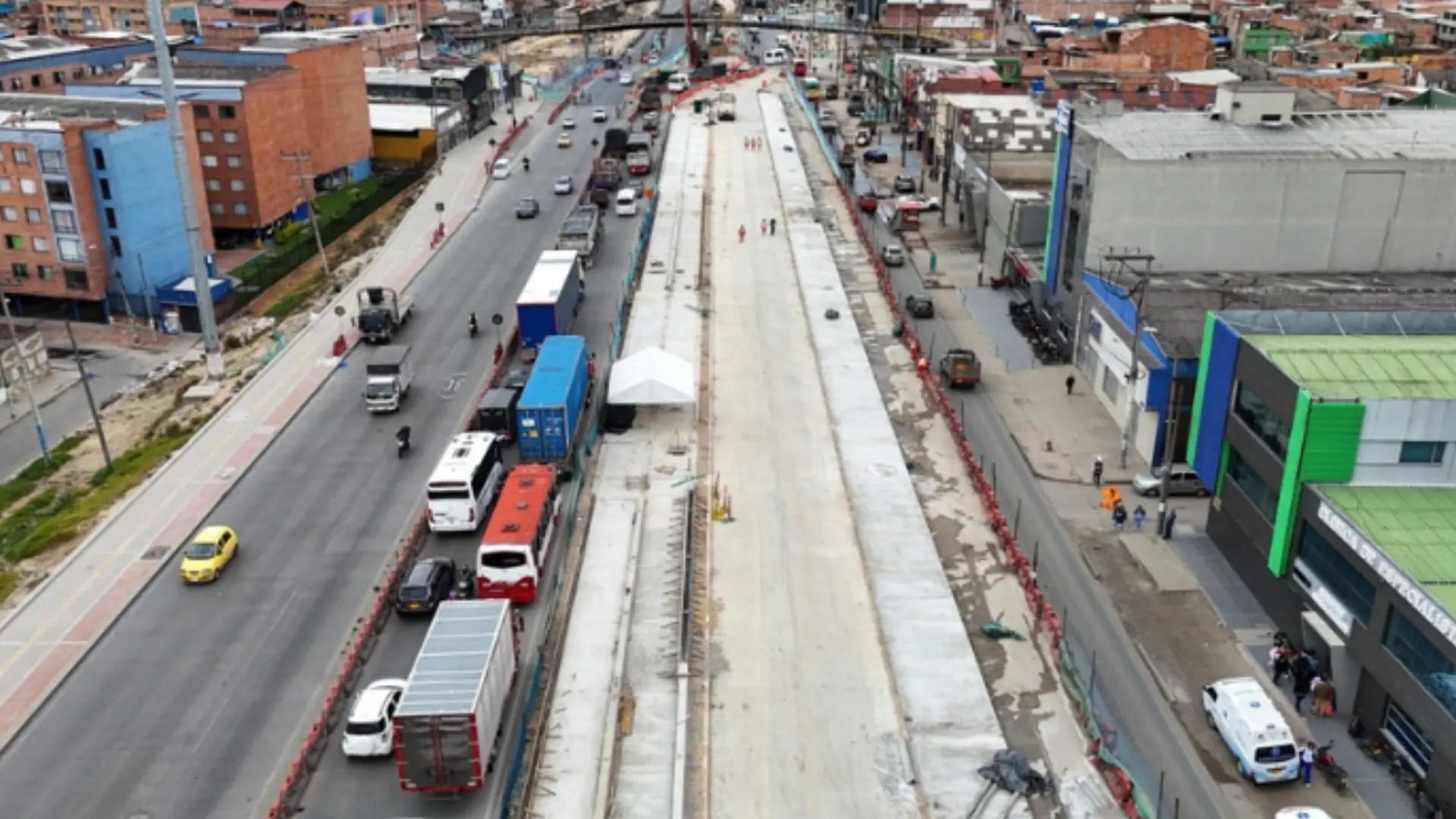 Avance de obras en Soacha Autopista Sur