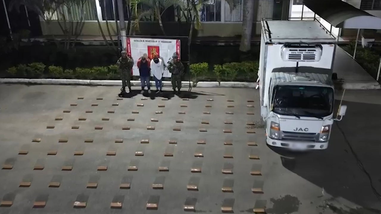 Capturan a dos personas con cargamento de cocaína en furgón en Huila