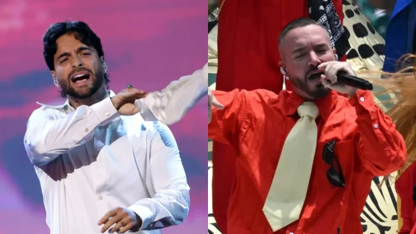 J Balvin hizo broma pesada a Maluma durante entrevista y este reaccionó J Balvin hizo broma pesada a Maluma durante entrevista y este reaccionó