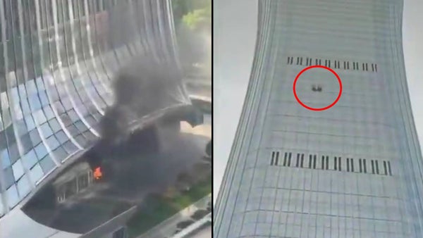 VIDEO | Avioneta se estrelló contra el edificio más alto de Pekín: esto es lo que se sabe del accidente