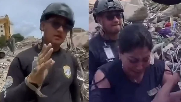 Venezolanos denuncian a funcionarios que habrían intentado robar bolsa de dólares entre los escombros