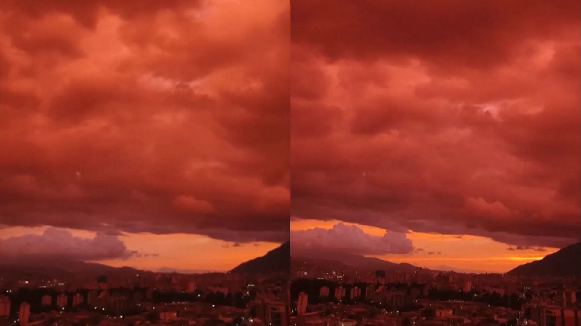 Cielo rojo en Venezuela