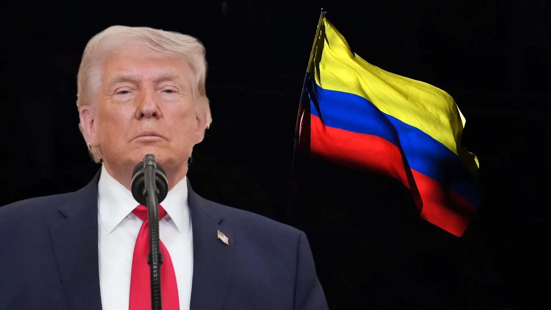Donald Trump bandera de Colombia