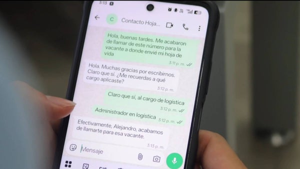 Nueva estafa por WhatsApp: así están robando cuentas con falsas ofertas de empleo Nueva estafa por WhatsApp: así están robando cuentas con falsas ofertas de empleo