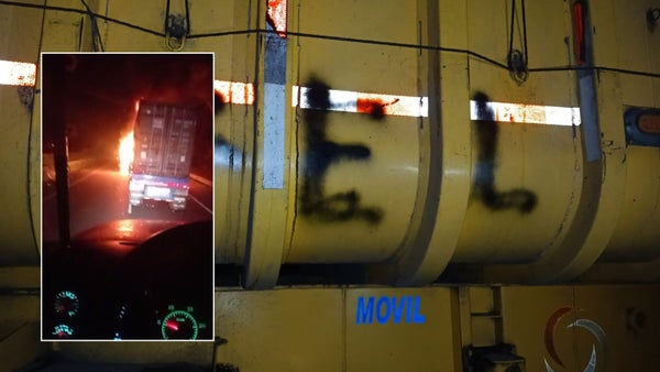 Hombres armados prendieron fuego a tractomula en la vía Buga – Buenaventura