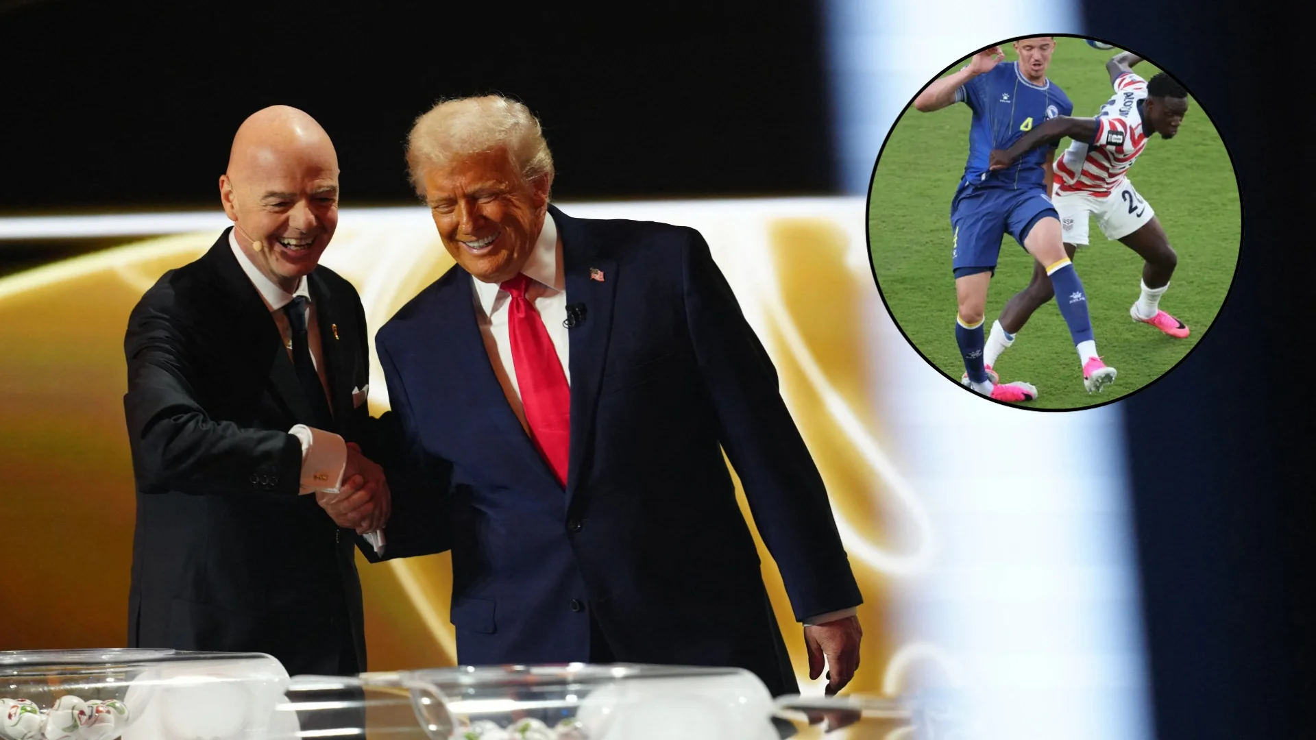 Donald Trump y Folarin Balogun