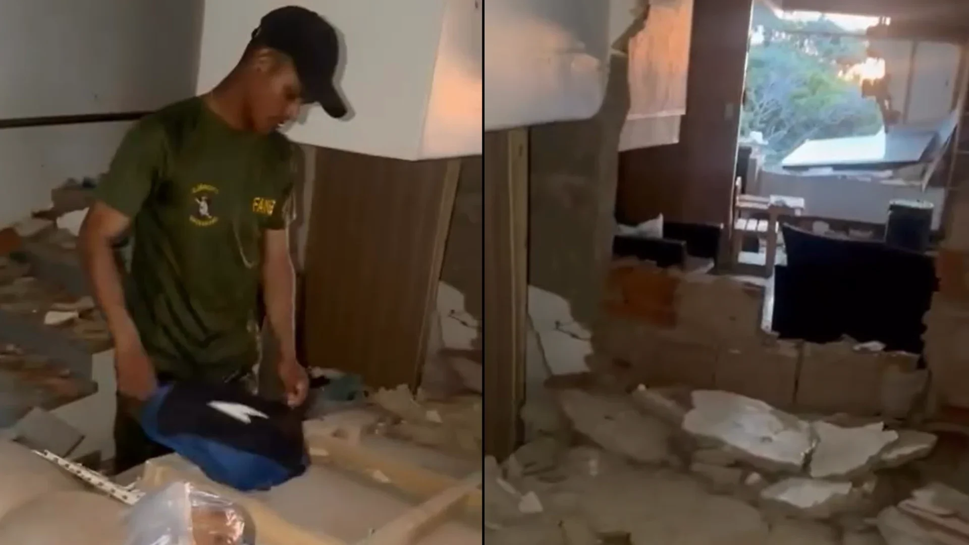 Guardias Venezolanos en ruinas