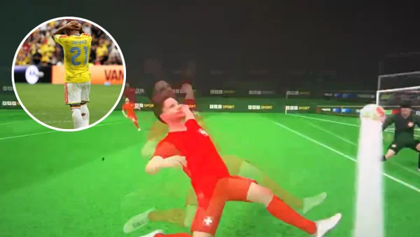 VIDEO| Esto fue lo que vio Jaminton Campaz al minuto 114 contra Suiza