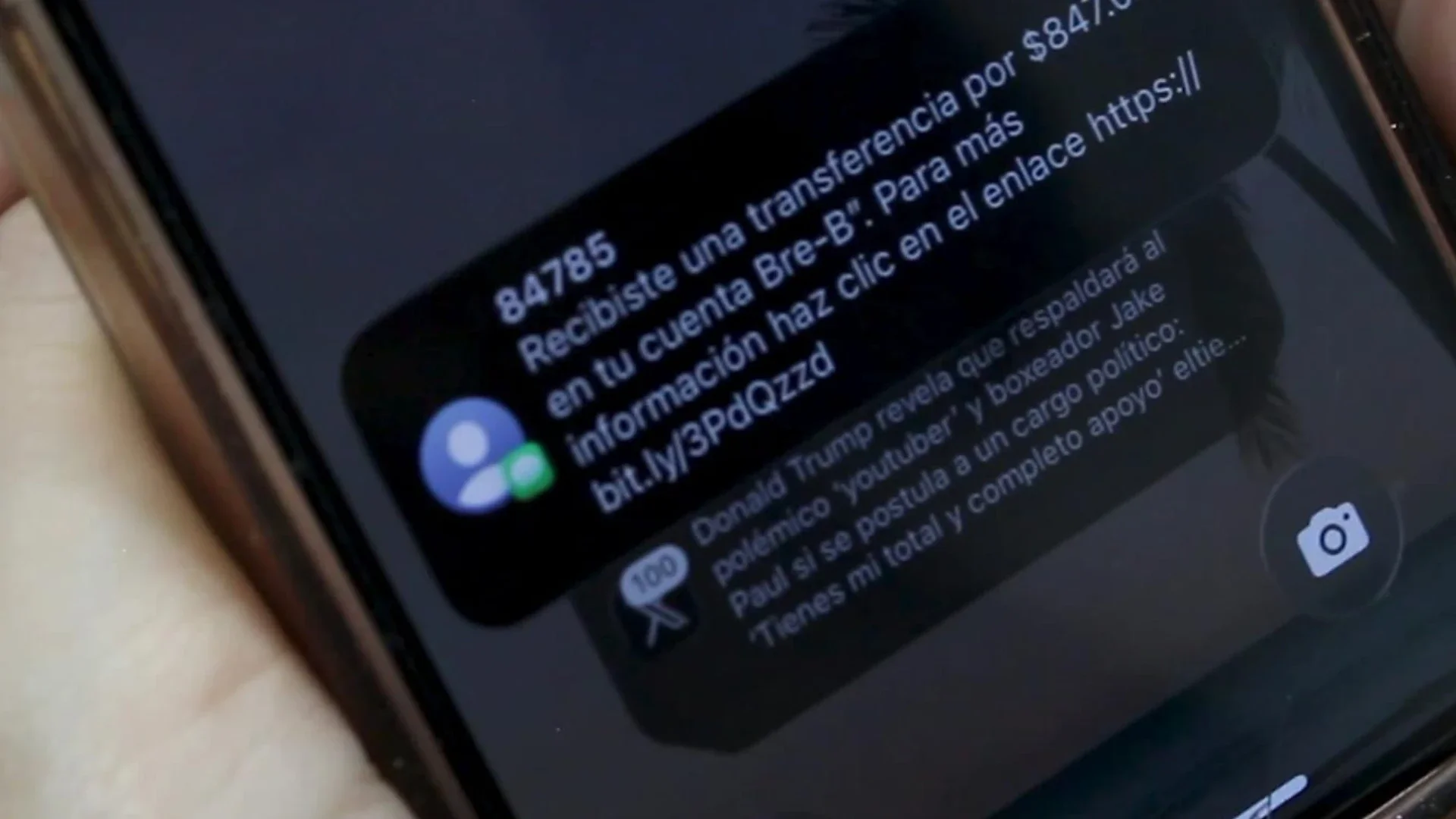 Mensajes de texto maliciosos.