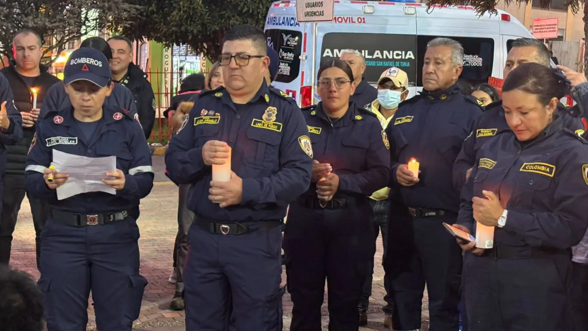 Bomberos de Tunja solidaridad