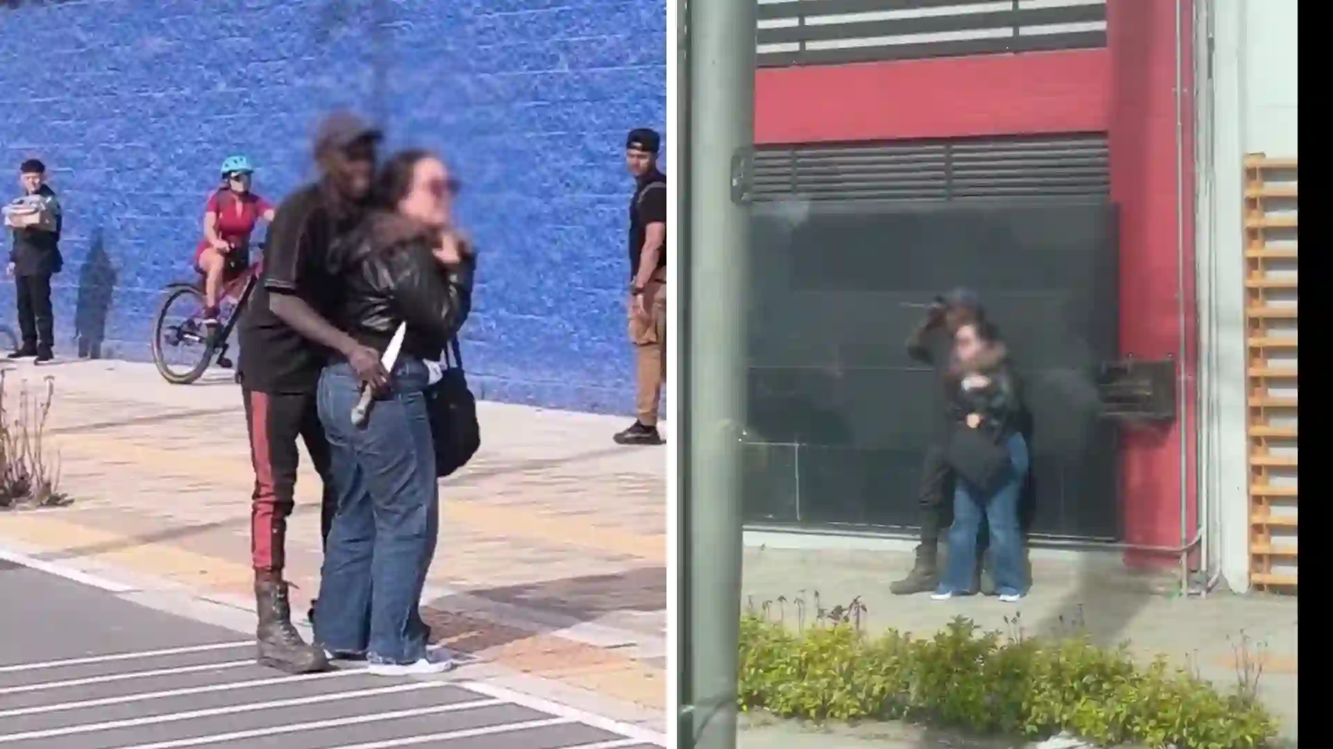 VIDEO | Ladrón tomó de rehén a su víctima, mientras la amenazaba con un cuchillo en la Av. 68
