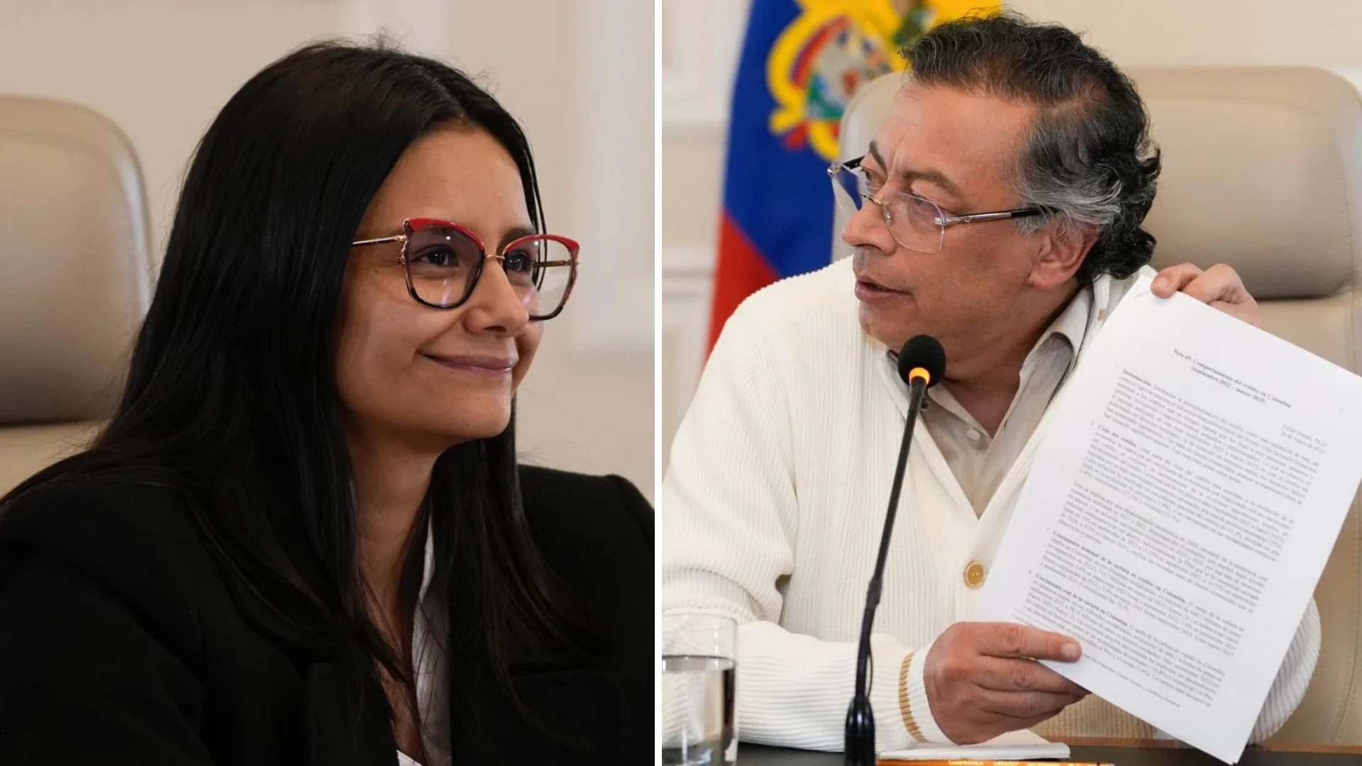 Angie Rodríguez y presidente Petro.