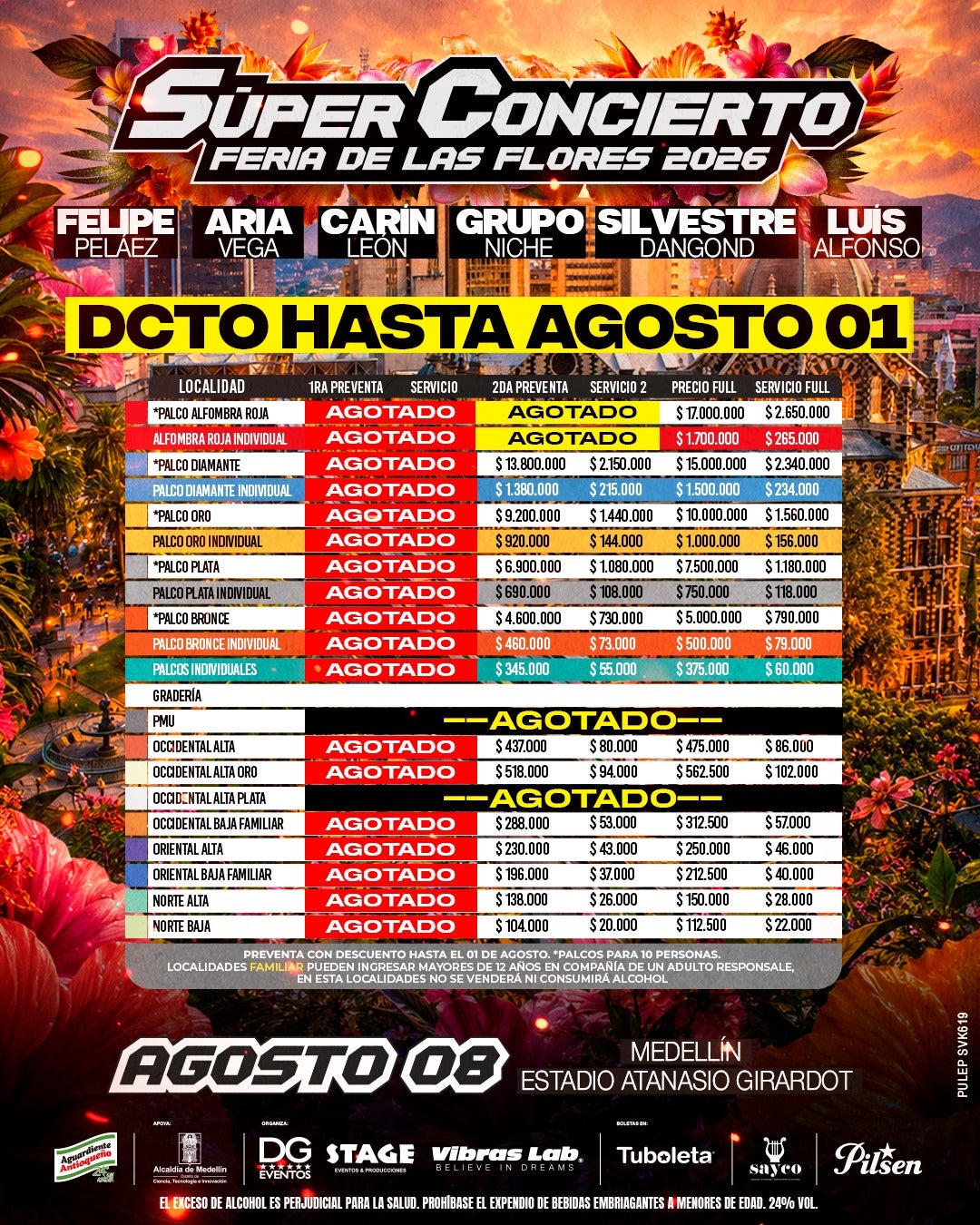 Entradas Superconcierto Feria de las Flores