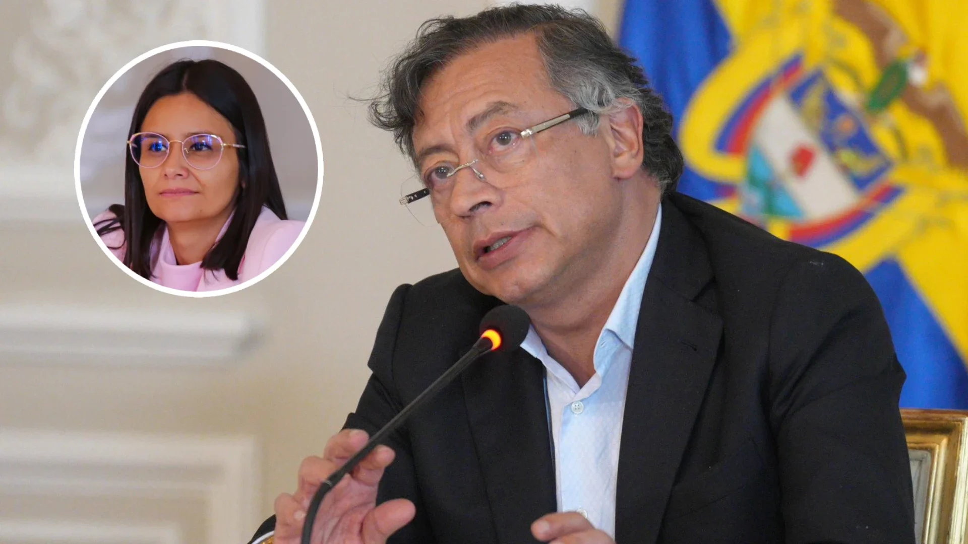 Presidente Petro y Angie Rodríguez.