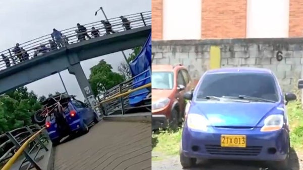 Localizaron al conductor que protagonizó la insólita maniobra sobre un puente peatonal en Bogotá: esto se sabe