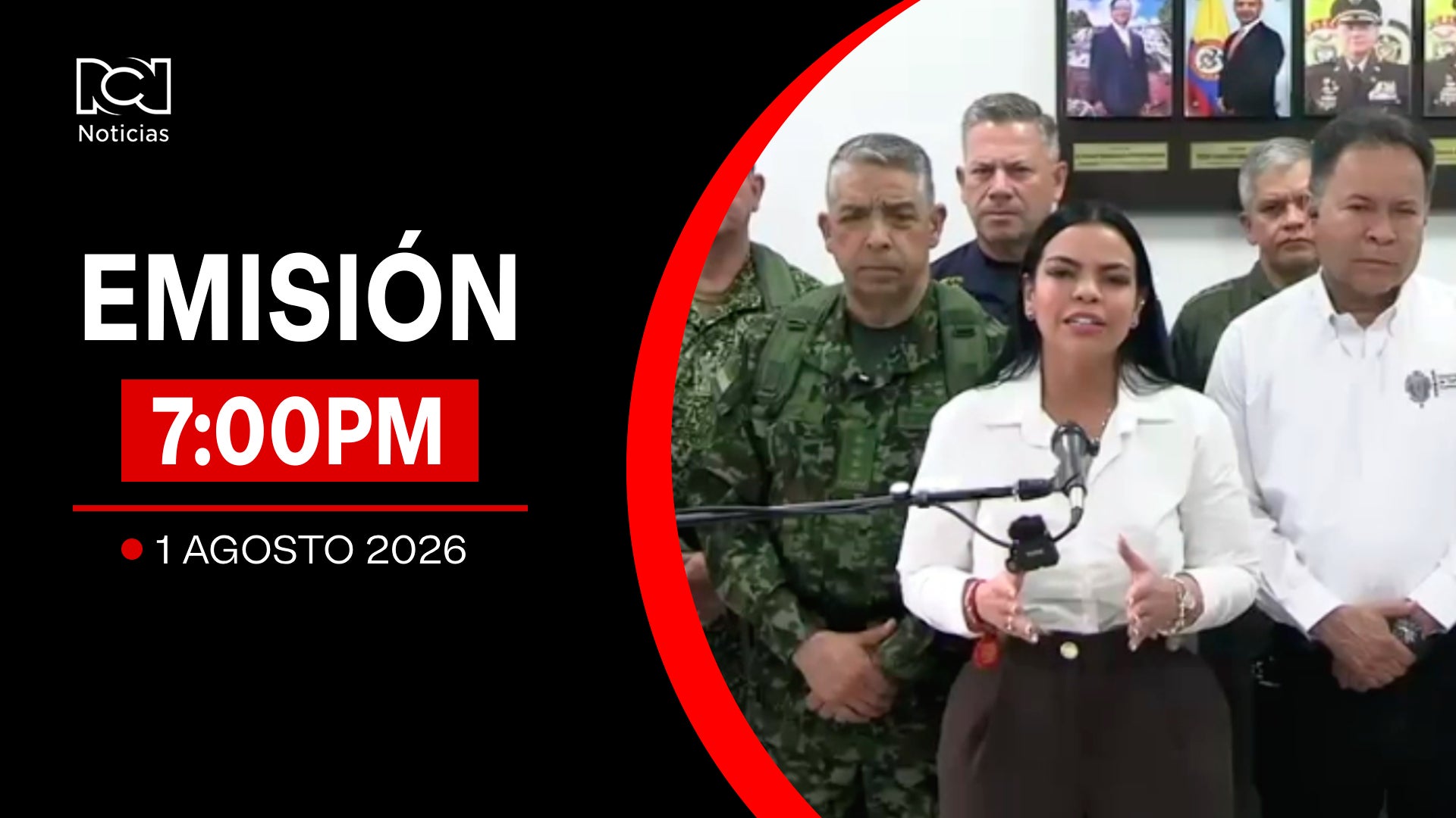 Emisión Noticias RCN 7:00 p.m. / sábado 1 de agosto de 2026