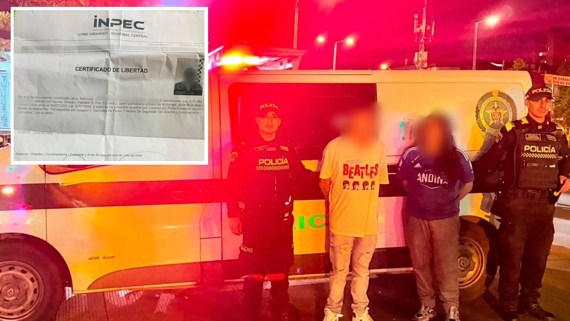 Capturados por robo en Transmilenio