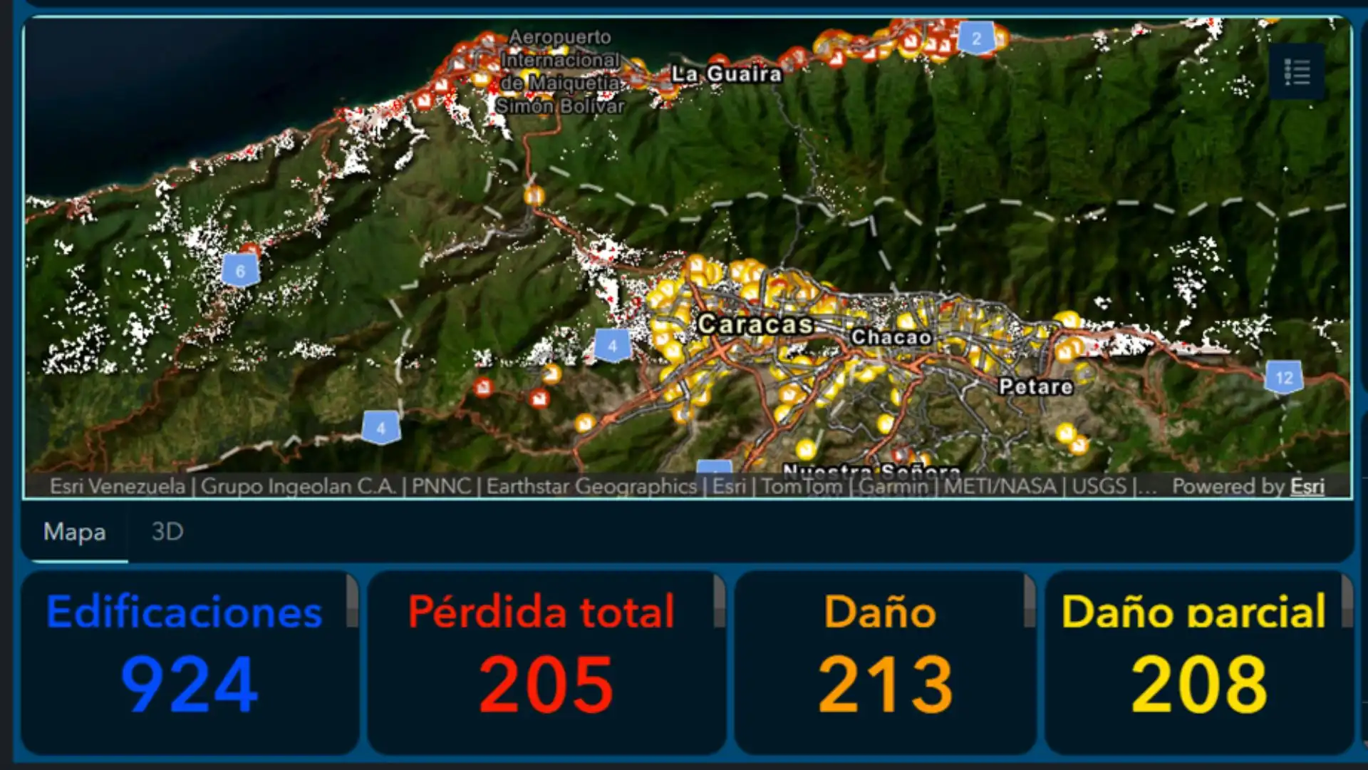 ¿Dónde sigue la emergencia tras los terremotos en Venezuela? Consulte el mapa de daños y puntos de ayuda