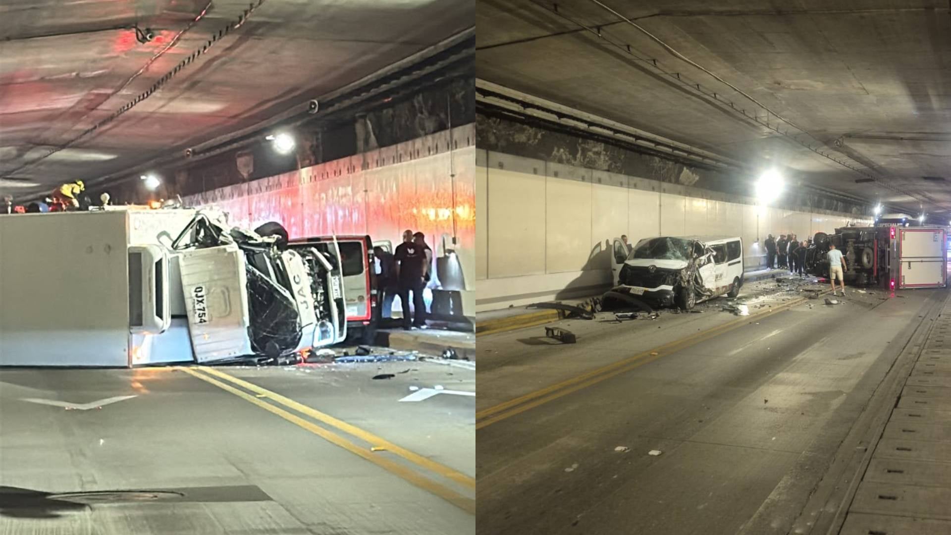 Accidente en el Túnel del Oriente en Medellín