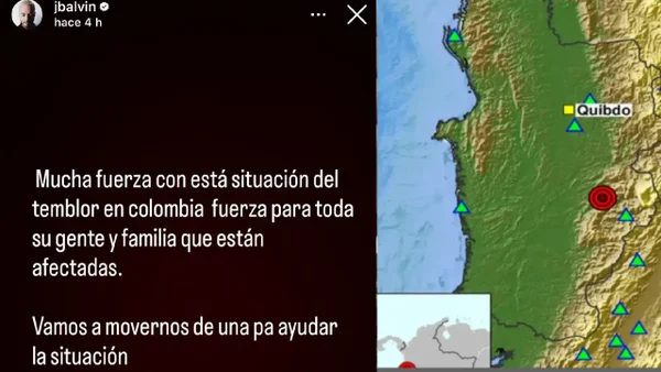 Yeferson Cossio, La Liendra, J Balvin y otros famosos más: así fue su reacción tras el fuerte temblor en Colombia