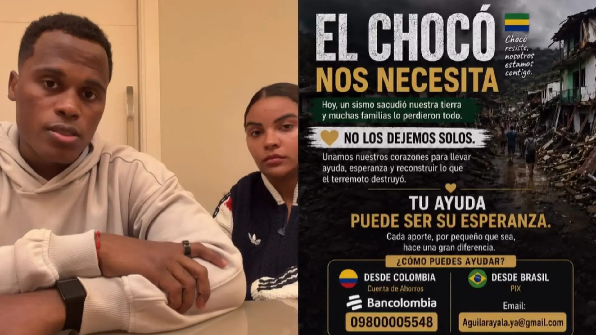 Jhon Arias ayudas para el Chocó