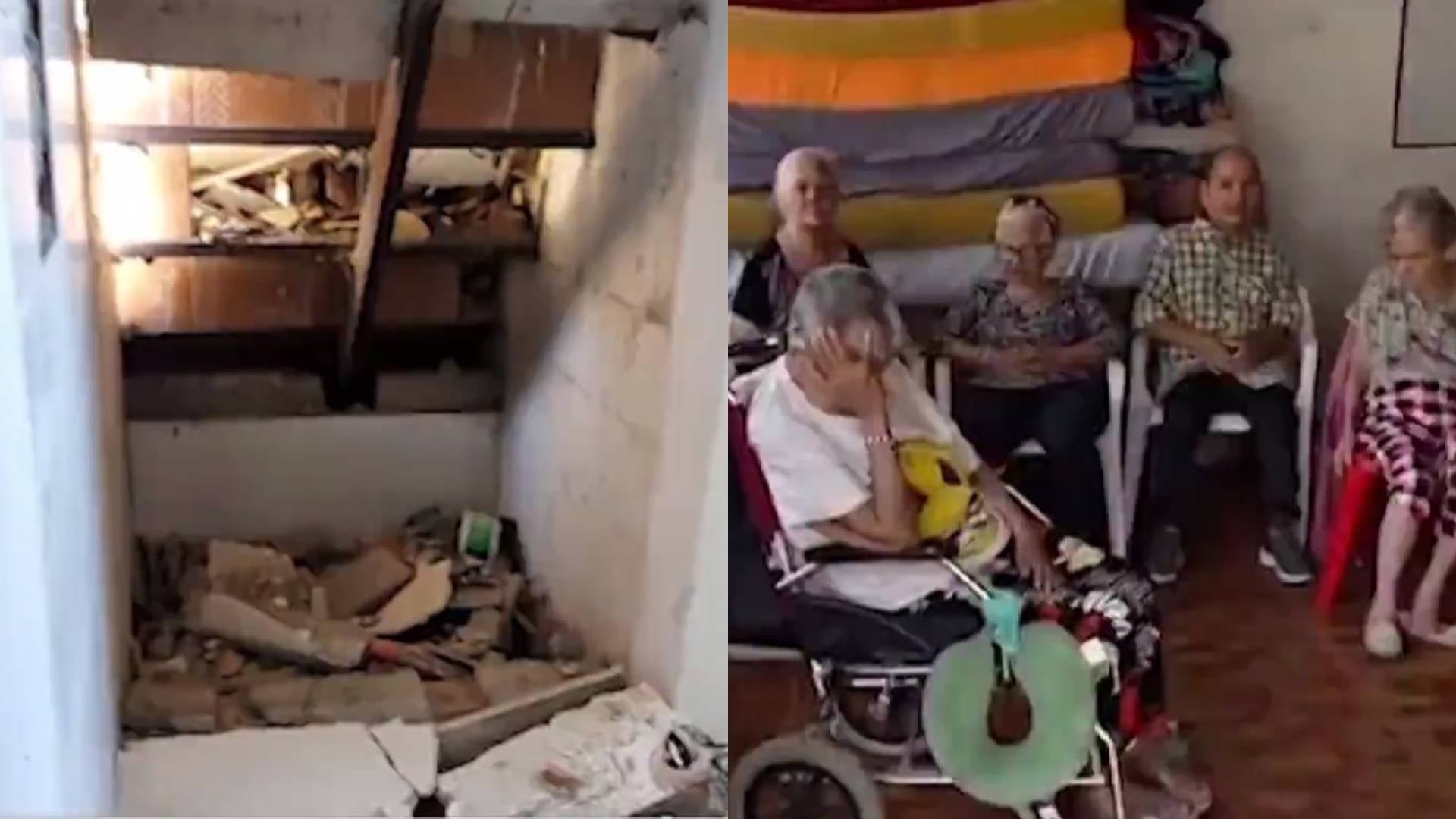 Hogar de adultos mayores destruidos