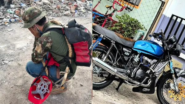 Rescatista al que le robaron la moto mientras ayudaba, recibió tremenda sorpresa