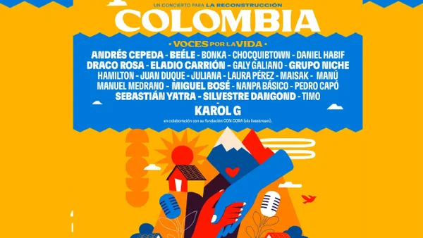 Andrés Cepeda, Beéle, Grupo Niche y más artistas se unen en concierto por Colombia: así será 'Voces por la Vida' Andrés Cepeda, Beéle, Grupo Niche y más artistas se unen en concierto por Colombia: así será 'Voces por la Vida'