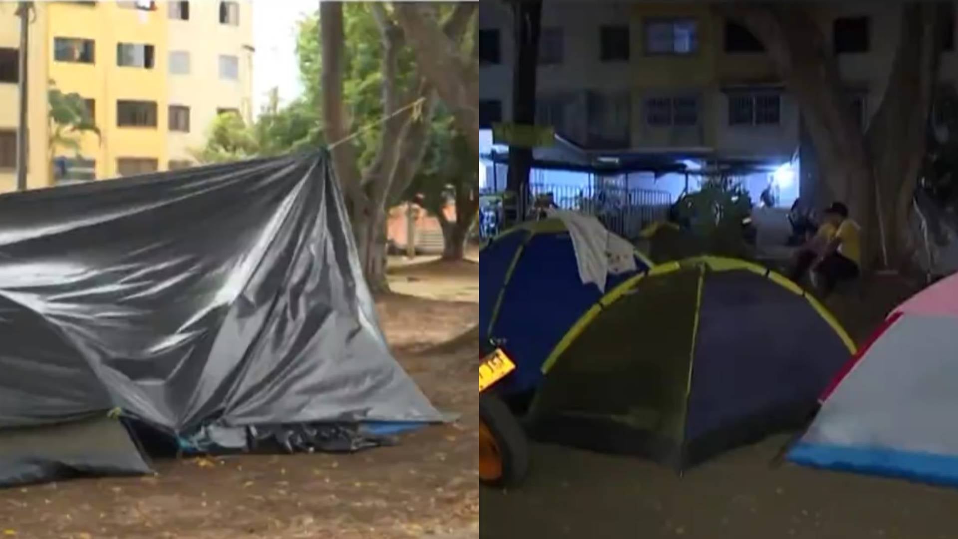 Las noches de los damnificados por el terremoto