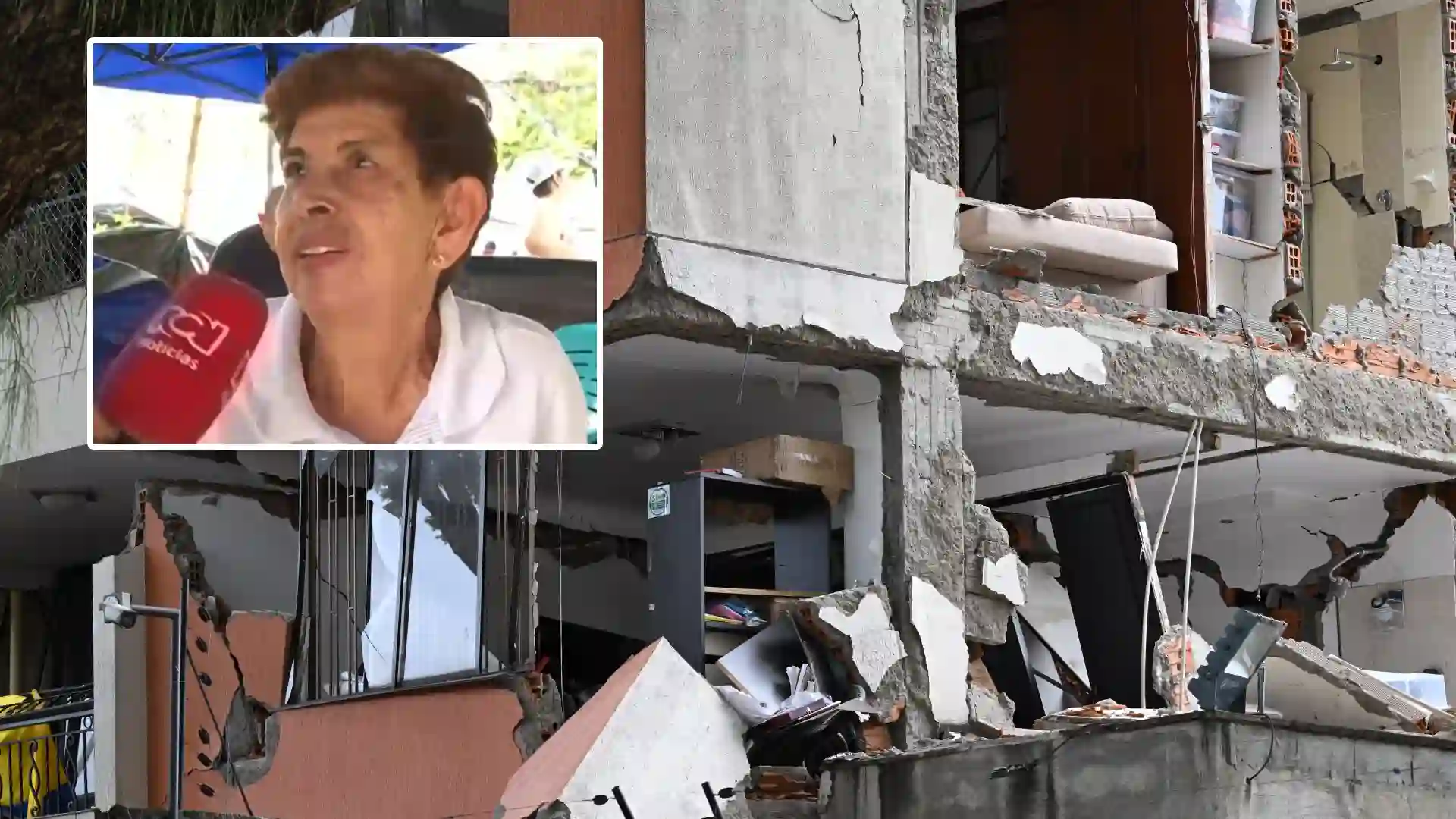 Así viven cientos de familias en campamentos improvisados frente a edificios a punto de colapsar en Cali