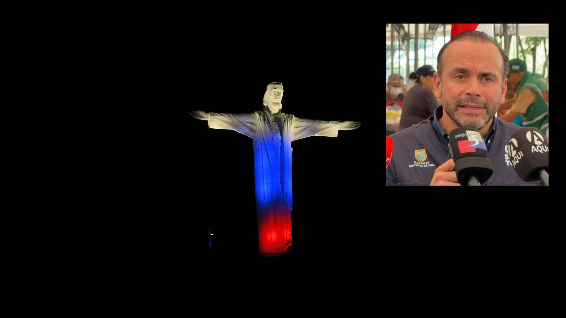 Foto: AFP y captura pantalla Alcaldía de Cali.