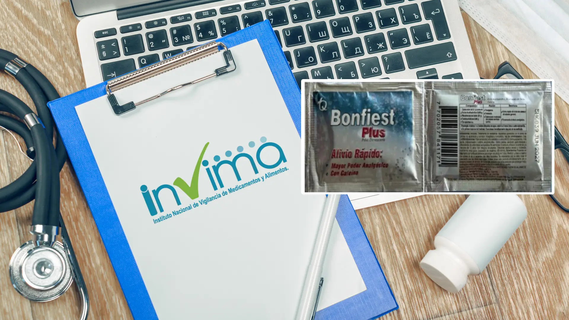 Invima bonfiest plus lote falsificado