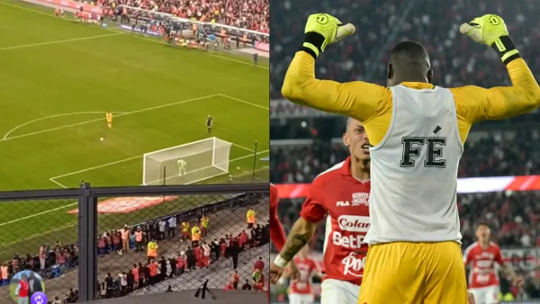 Así se vivió el penal que le dio la clasificación a Santa Fe ante River desde la tribuna: locura total Así se vivió el penal que le dio la clasificación a Santa Fe ante River desde la tribuna: locura total