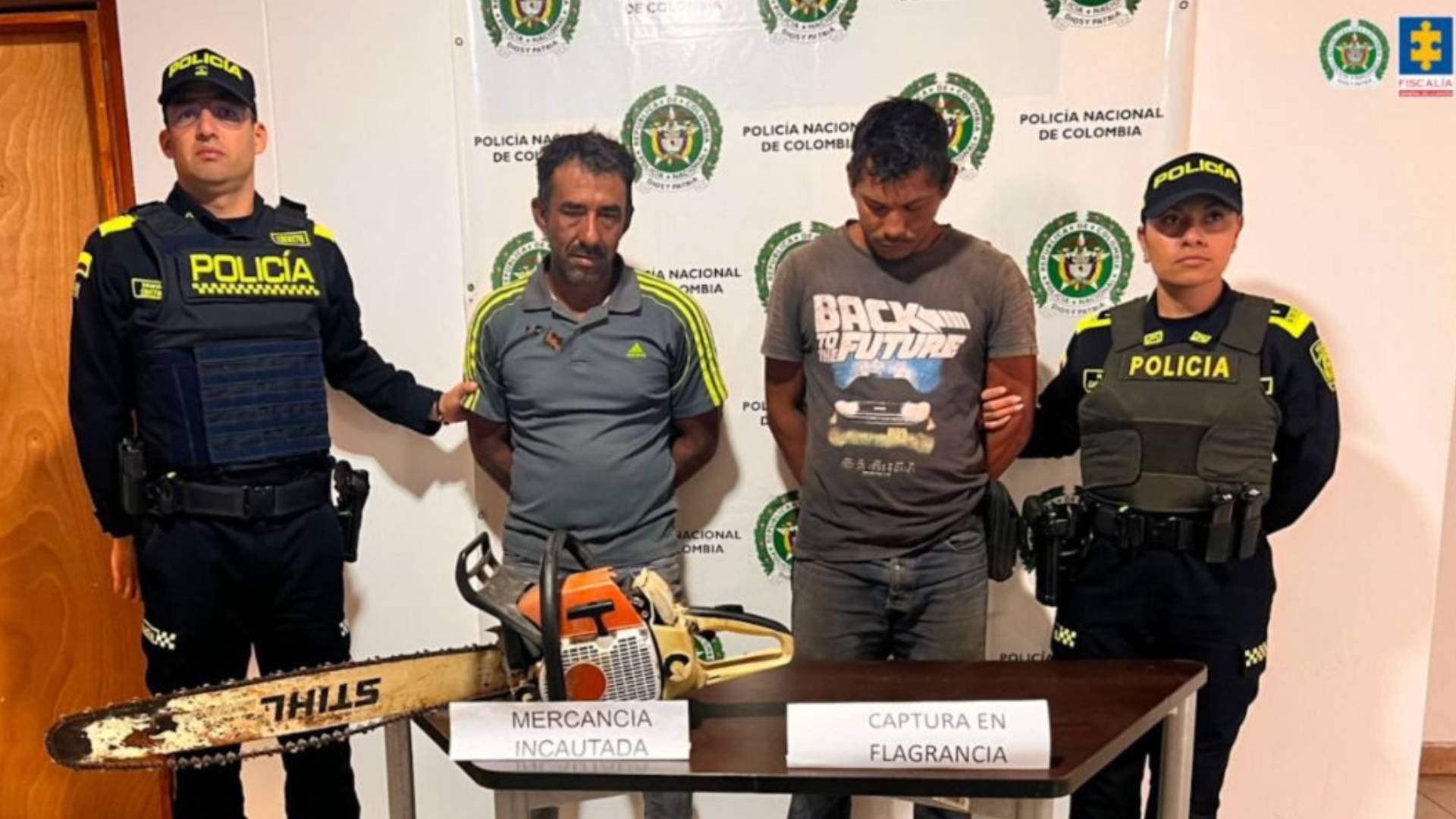 Presuntos responsables del incendio en Tolima