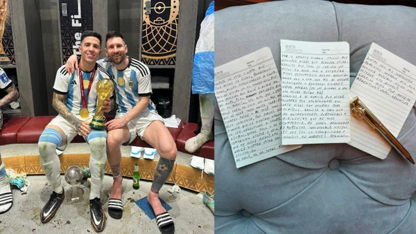"Hoy me cuesta imaginar la próxima concentración sin vos": emotiva carta de Enzo Fernández a Messi "Hoy me cuesta imaginar la próxima concentración sin vos": emotiva carta de Enzo Fernández a Messi