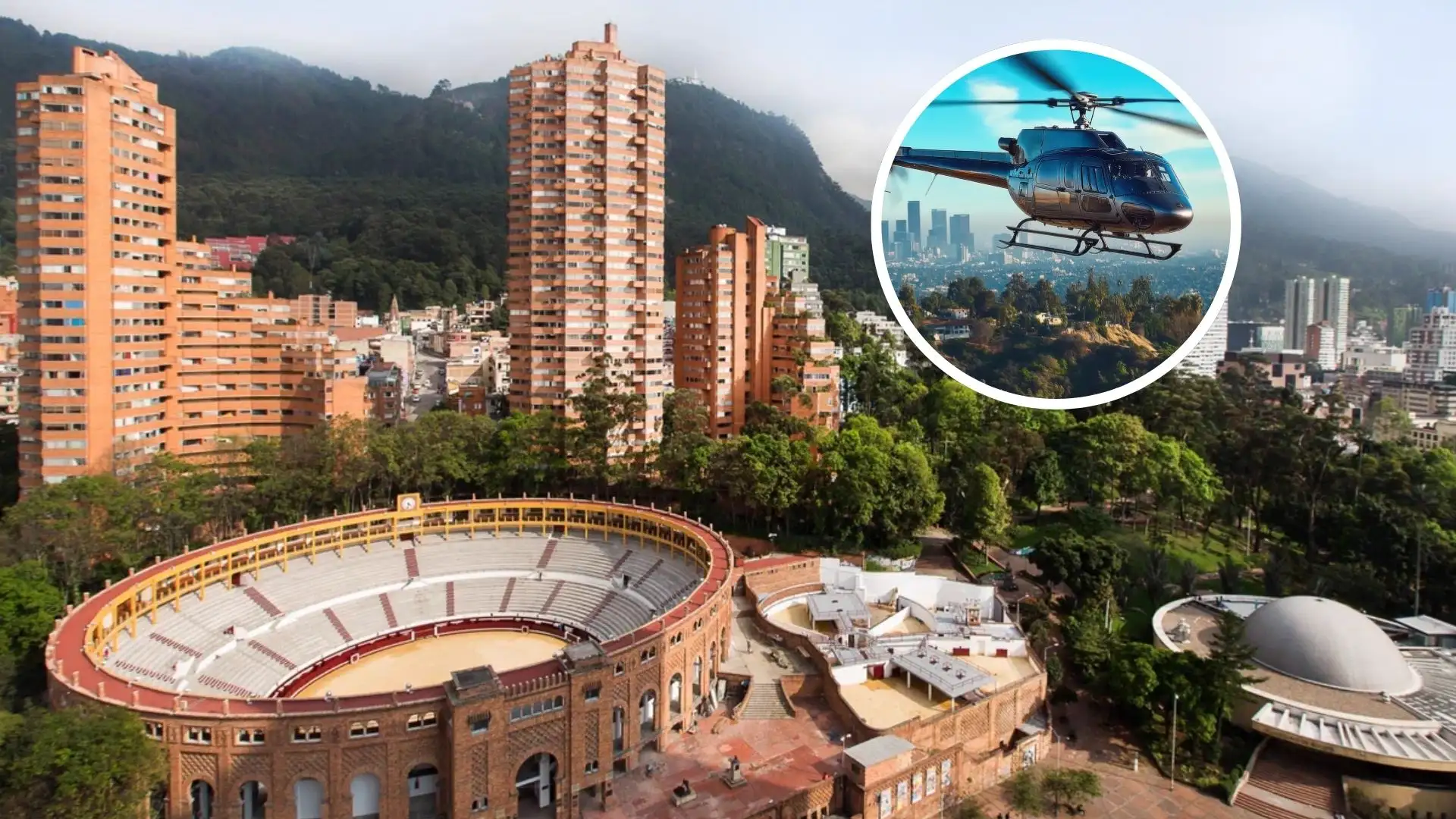 Helicóptero en Bogotá