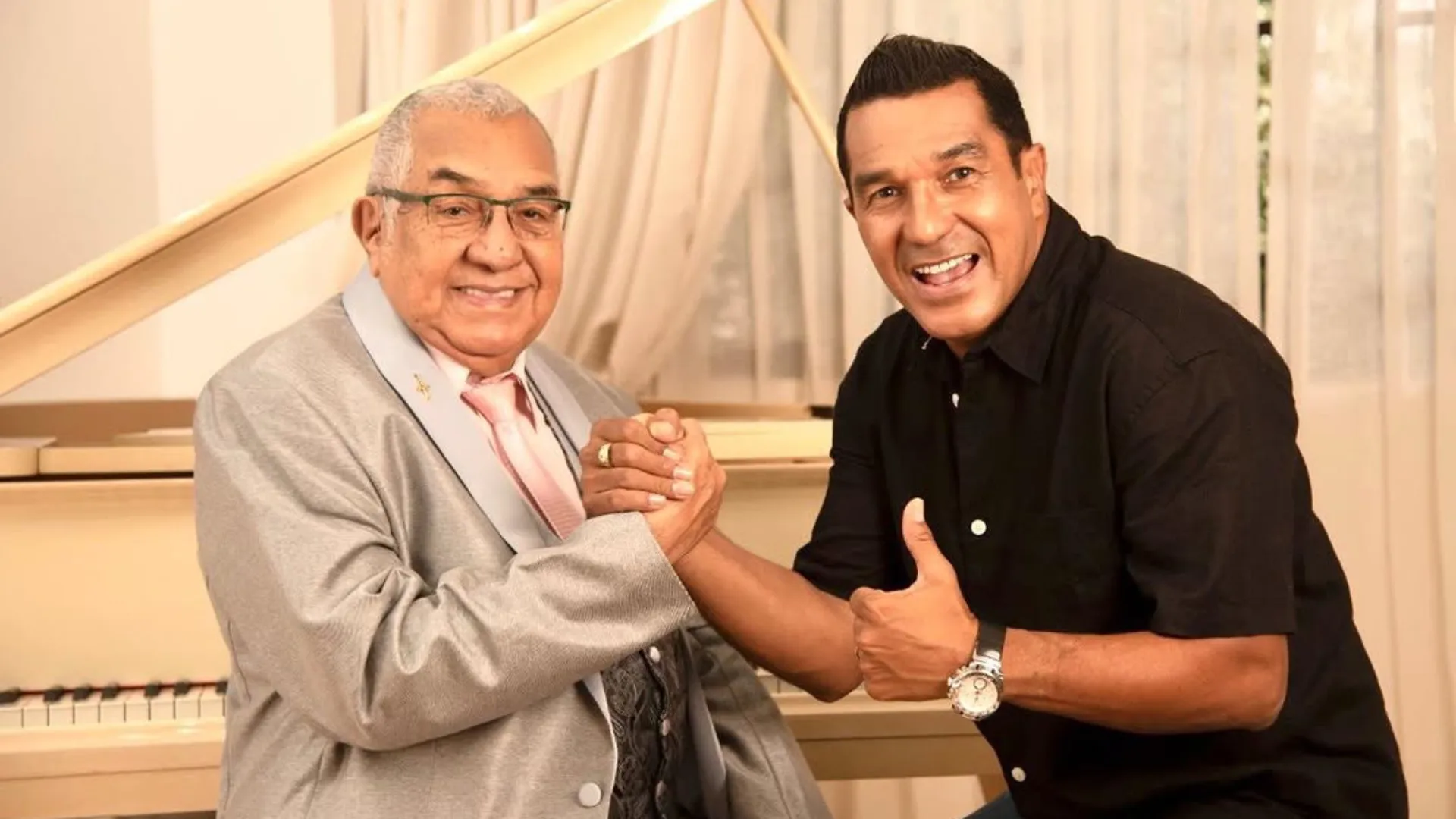 Alci Acosta y su hijo Checho
