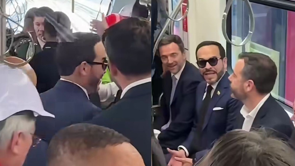Abelardo de la Espriella subió al Metro de Bogotá: su cabeza chocó con el pasamanos Abelardo de la Espriella subió al Metro de Bogotá: su cabeza chocó con el pasamanos