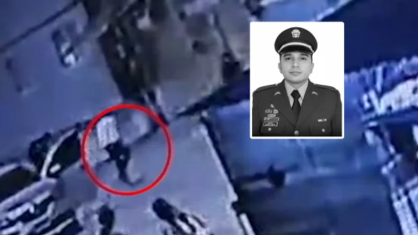 Momento exacto en el que asesinaron a un policía que investigaba un triple homicidio en Bogotá Momento exacto en el que asesinaron a un policía que investigaba un triple homicidio en Bogotá