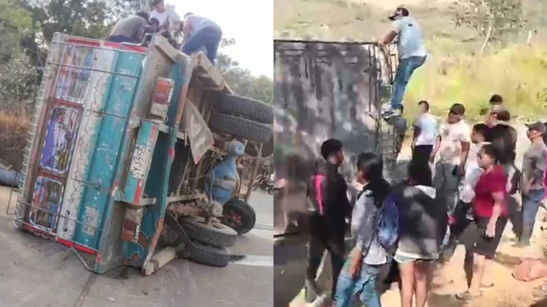 Bus se volcó con estudiantes en Cauca
