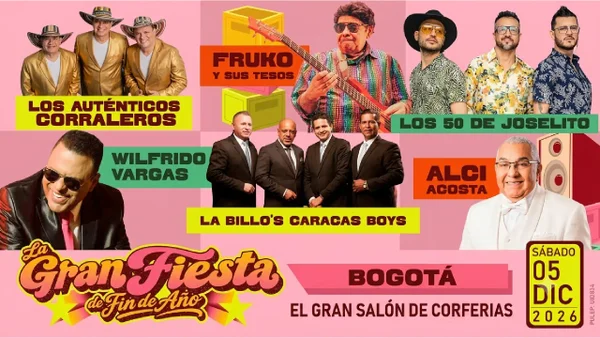 La Gran Fiesta de Fin de Año en Bogotá: Billo's Caracas Boys, Wilfrido Vargas y más artistas confirmados La Gran Fiesta de Fin de Año en Bogotá: Billo's Caracas Boys, Wilfrido Vargas y más artistas confirmados