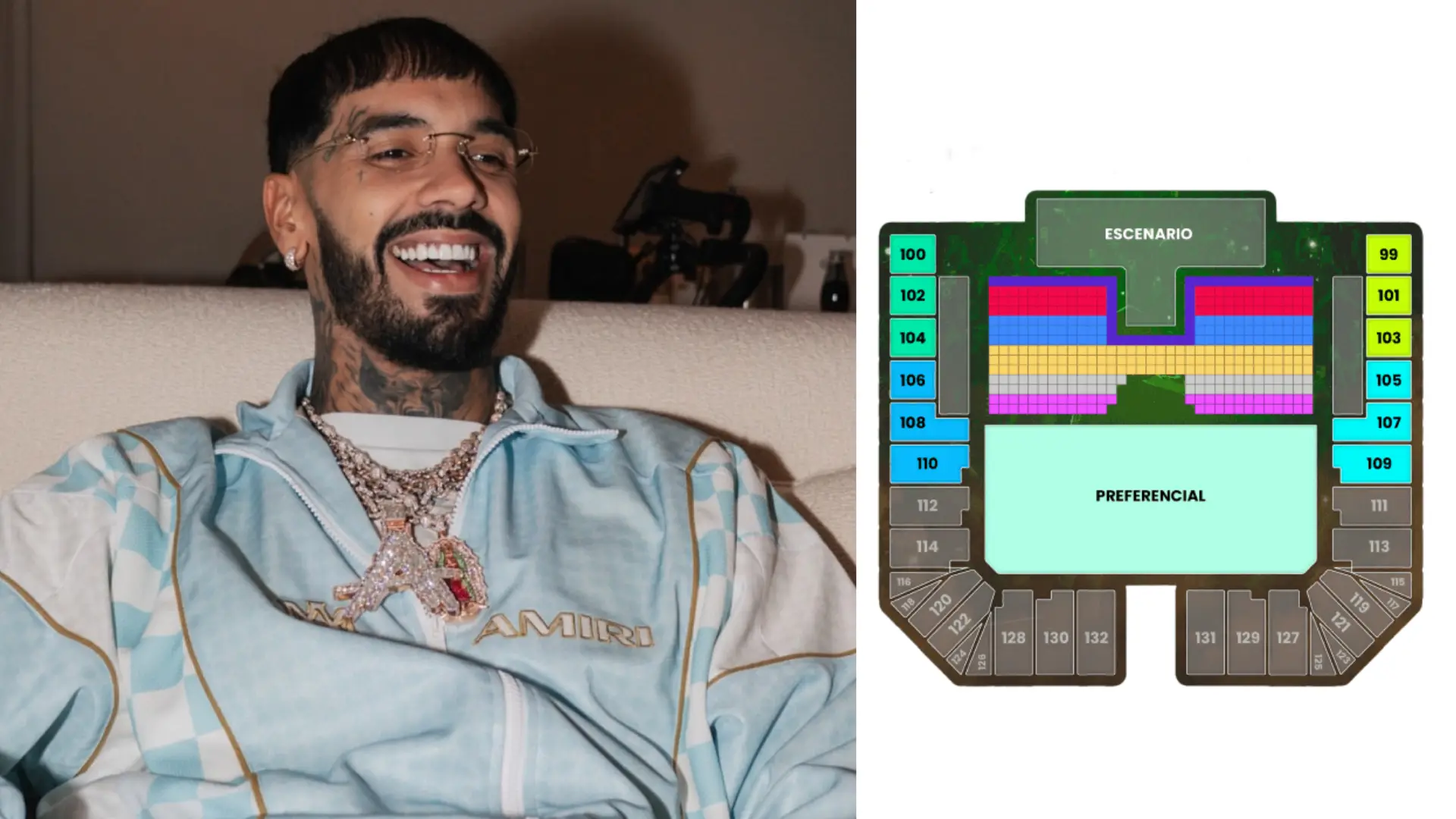 Precios y fechas para boletas del concierto de Anuel en Bogotá.