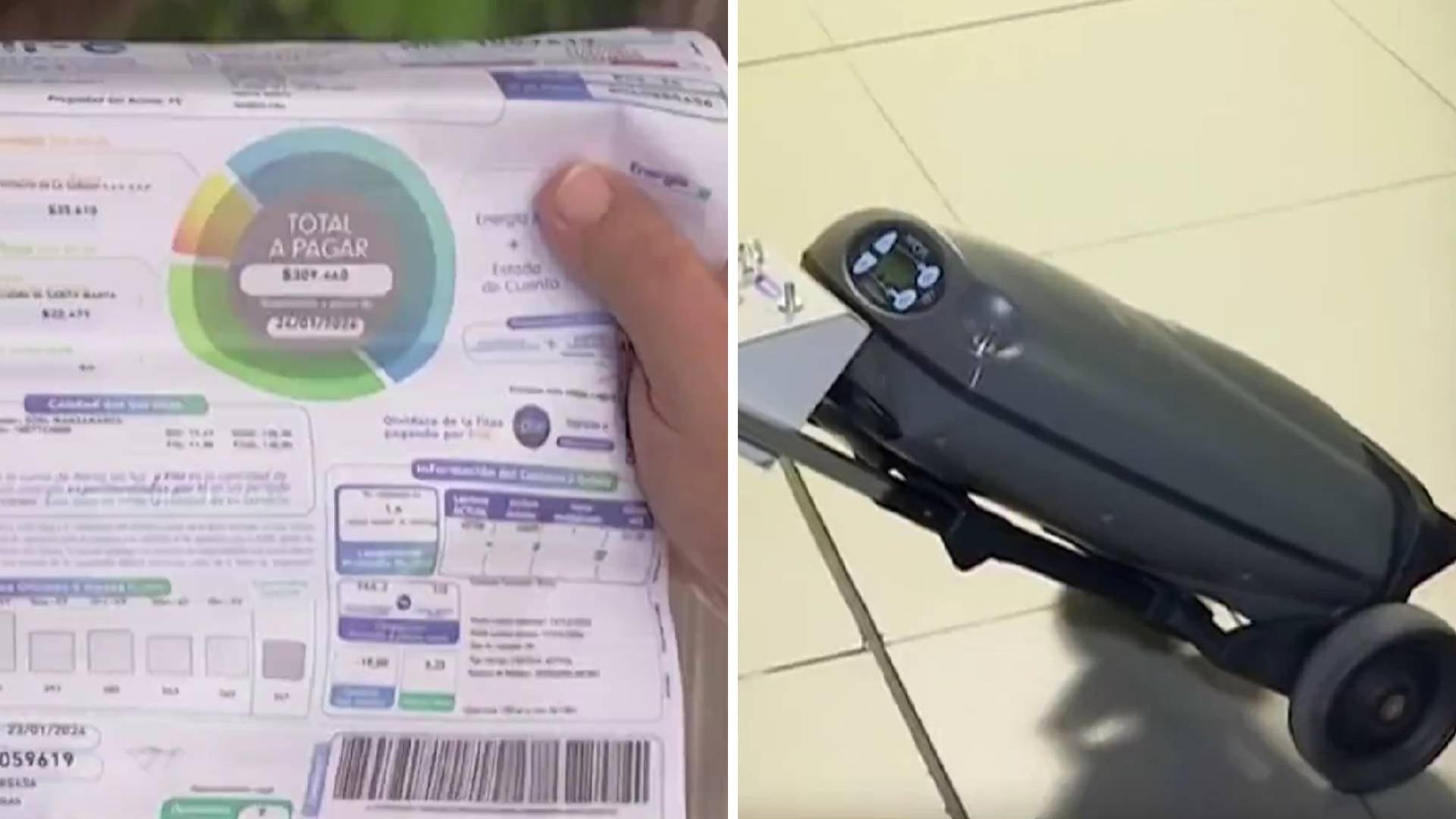 Recibo de energía por tratamientos en casa
